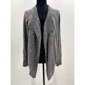 Lou & Grey Women's Speckled Knit Waterfall Cardigan‎ Sweater Size L